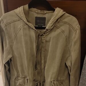 Sanctuary Olive Hooded Jacket Size Small